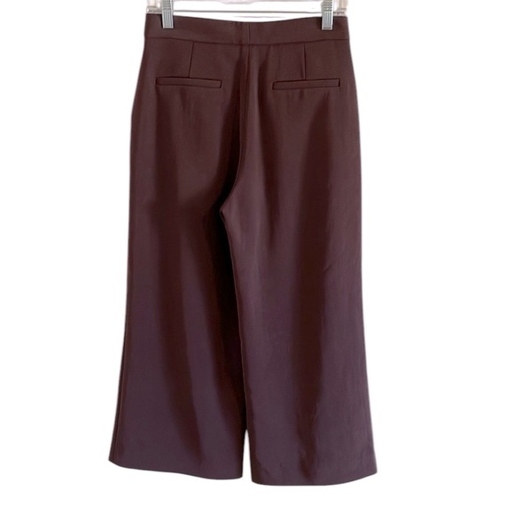 MM Lafleur The Pippa Pant Women’s Size 4 Cropped Wide‎ Leg High Rise Brown - Picture 6 of 10